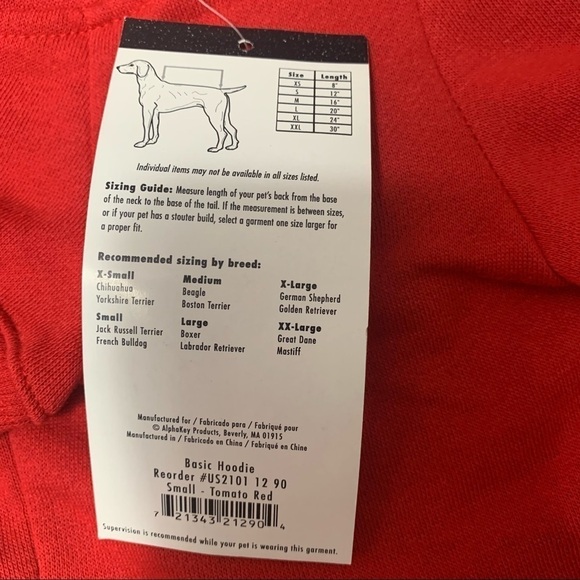 Nwt Zack & Zoey Small Dog Hoodie - Picture 5 of 5